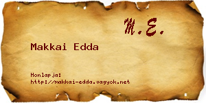 Makkai Edda névjegykártya